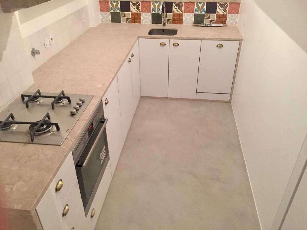 Microcimento Lisboa cozinha